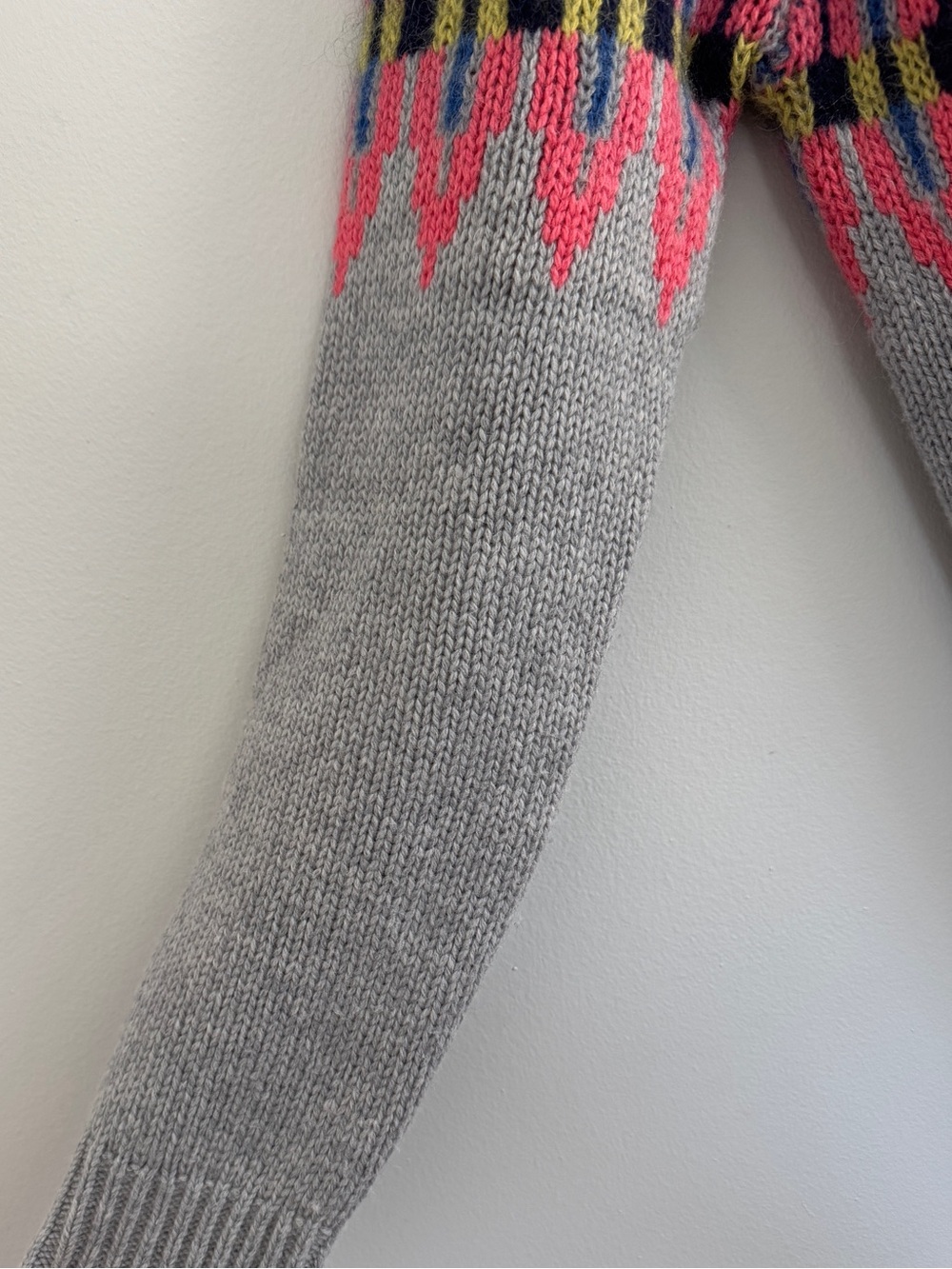 Boden Gray Fair Isle Wool Alpaca Crewneck Sweater - Picture 5 of 9